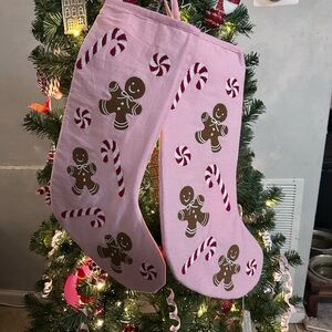 Set of two Cupcakes & cashmere pink gingerbread stockings